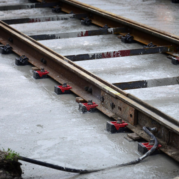 Tramspoor bovenaanzicht Tramspoor bovenaanzicht