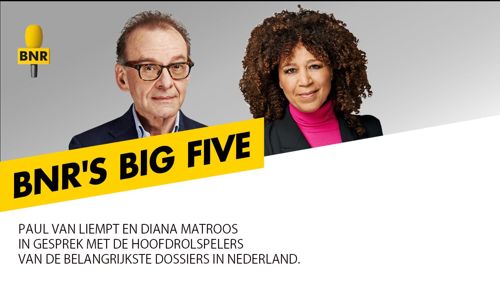 BNR programma Big Five presentator Paul van Liempt in gesprek met Jaap Bierman BNR programma Big Five