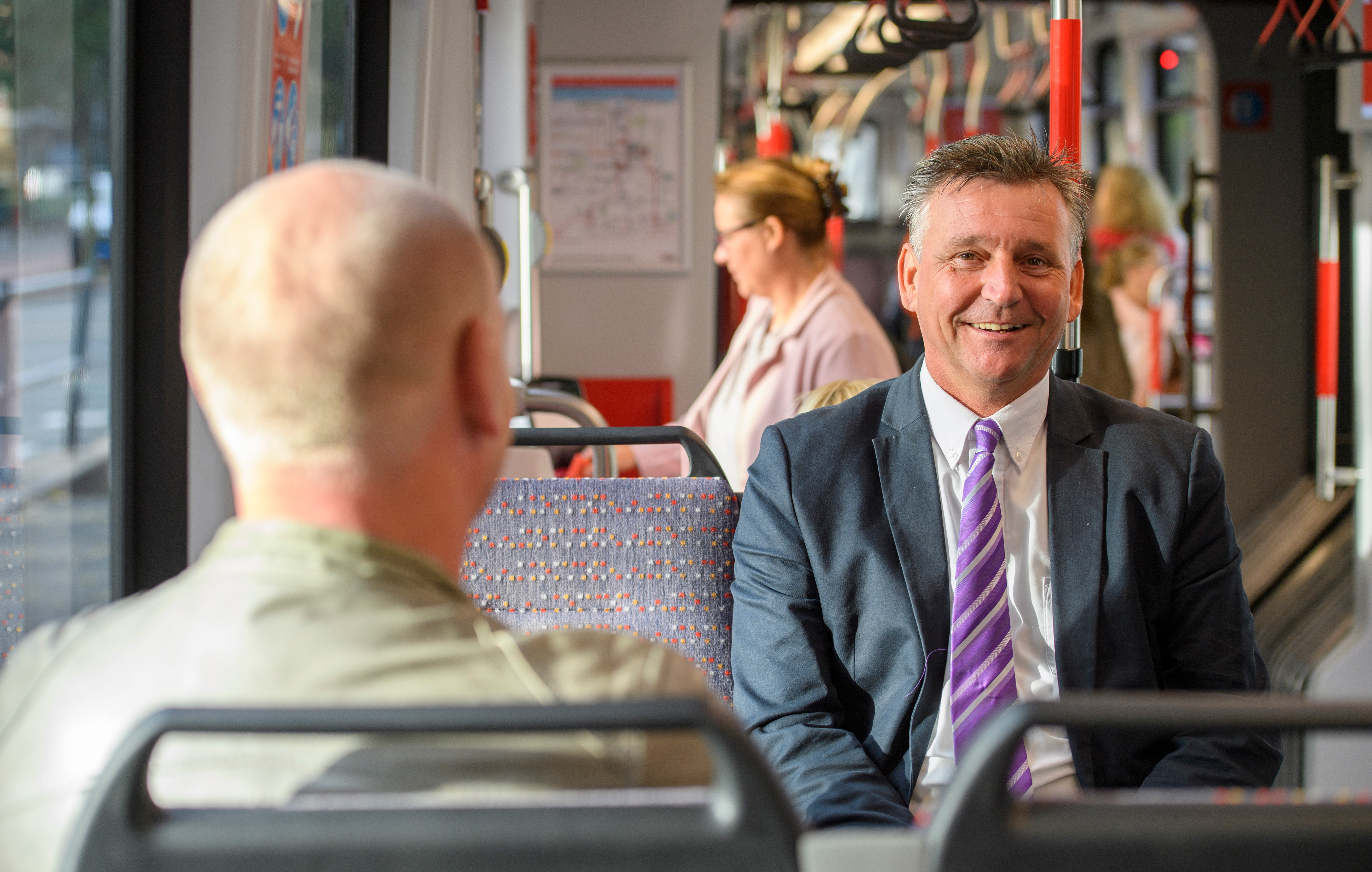 Ton Hunnego in HTM tram