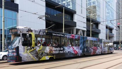 GTL tram met Volvo Oceaanrace reclame HTM GTL tram met Volvo Oceaanrace reclame