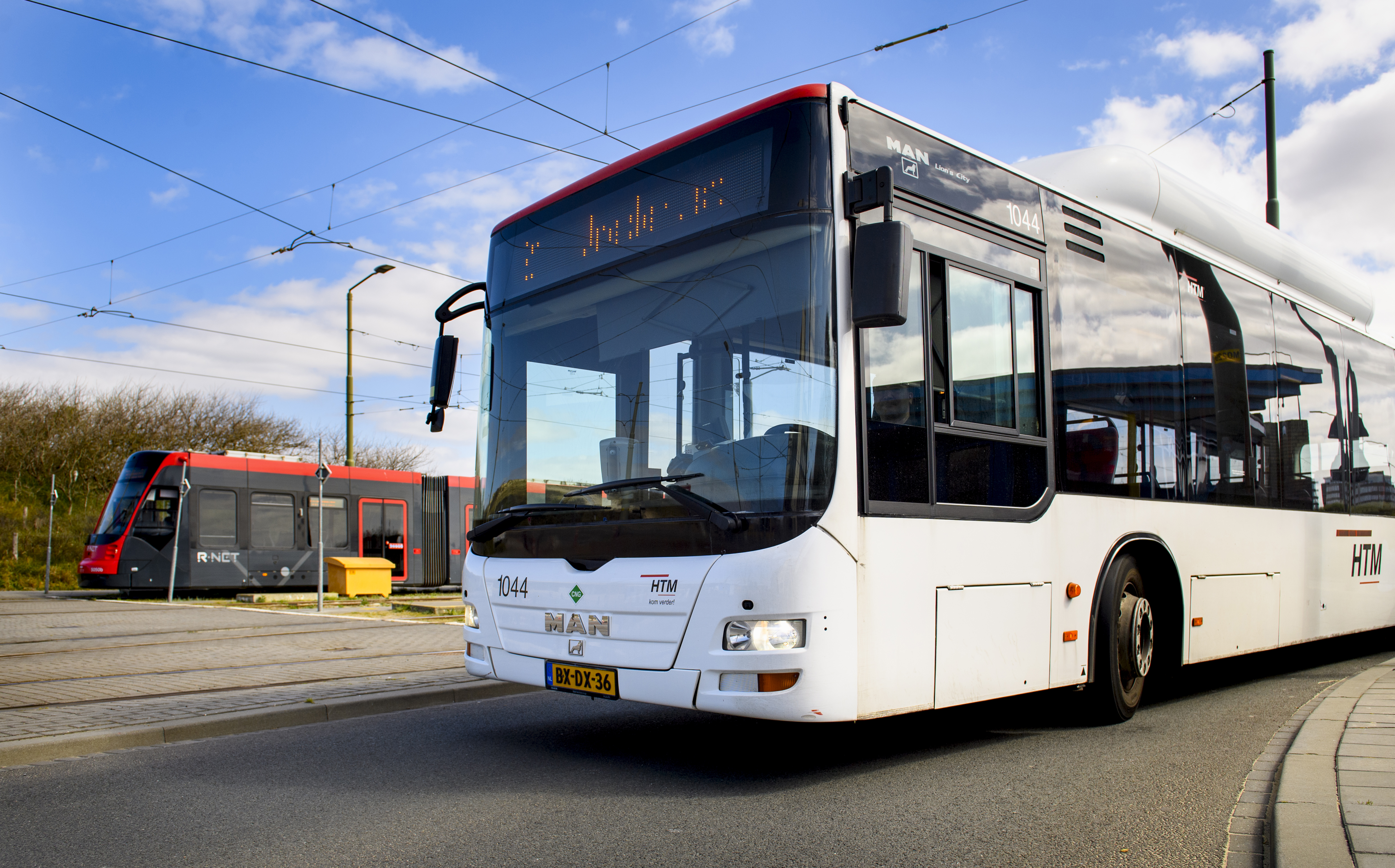 HTM bus en Aveniotram op het Zwarte Pad